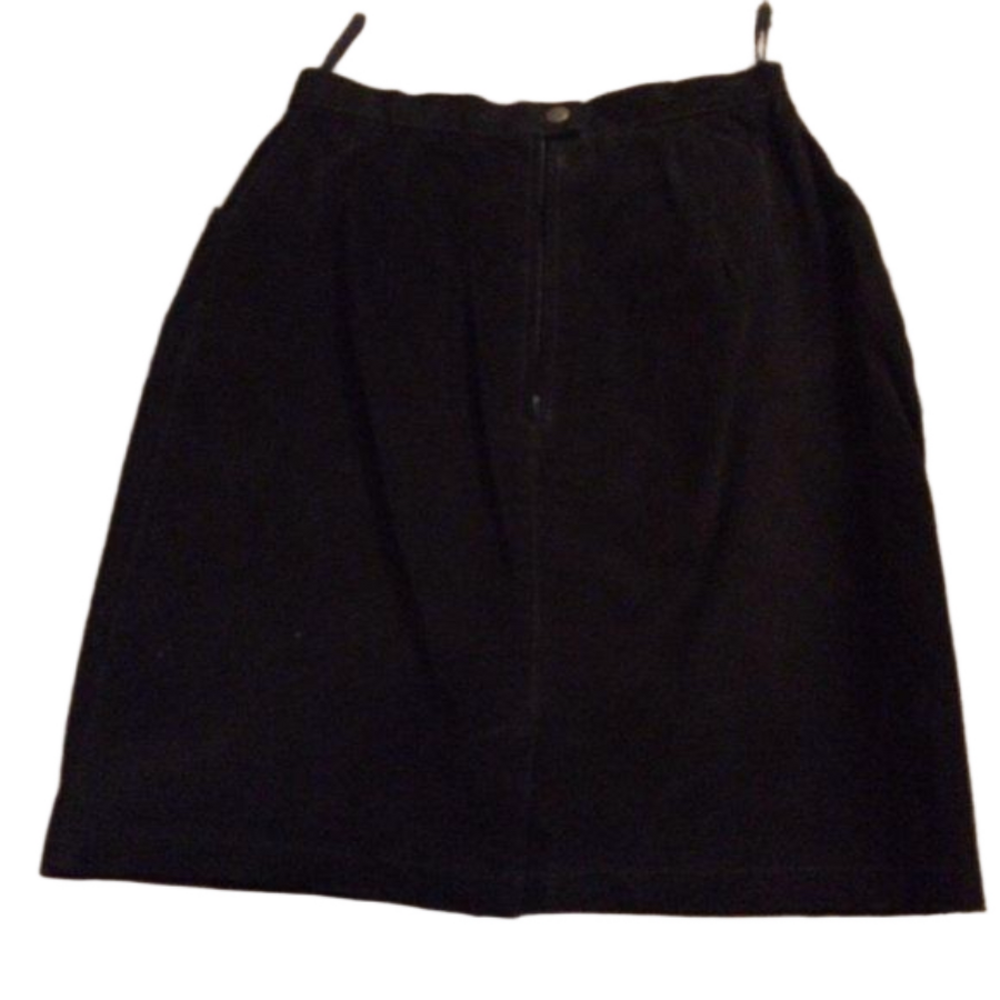 Vintage Bagatelle Suede Black Skirt Size 6